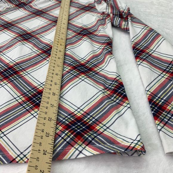 Talbots Sz Medium Red Gold Black Plaid Christmas Color Long Sleeve Turtleneck - Picture 6 of 8